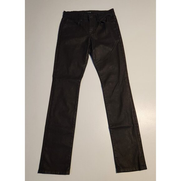 Joe’s Jeans Harley Skinny Mid-Rise Black Wax Coated Jeans Size 28 NEW NWT - Picture 2 of 16